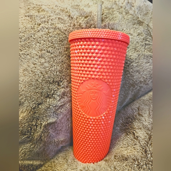 Starbucks Accessories - Starbucks Studded Tumbler Coral EUC